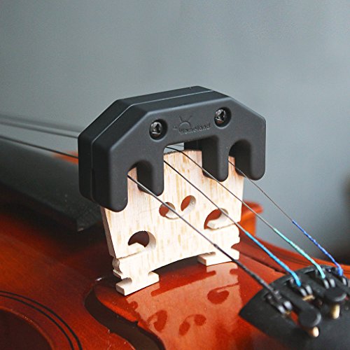 Alnicov Violin Viola Praxis Zinklegierung Mute Fiddle Professionelle Praxis für 3/4 4/4 elektrische akustische Violine Teile Schwarz