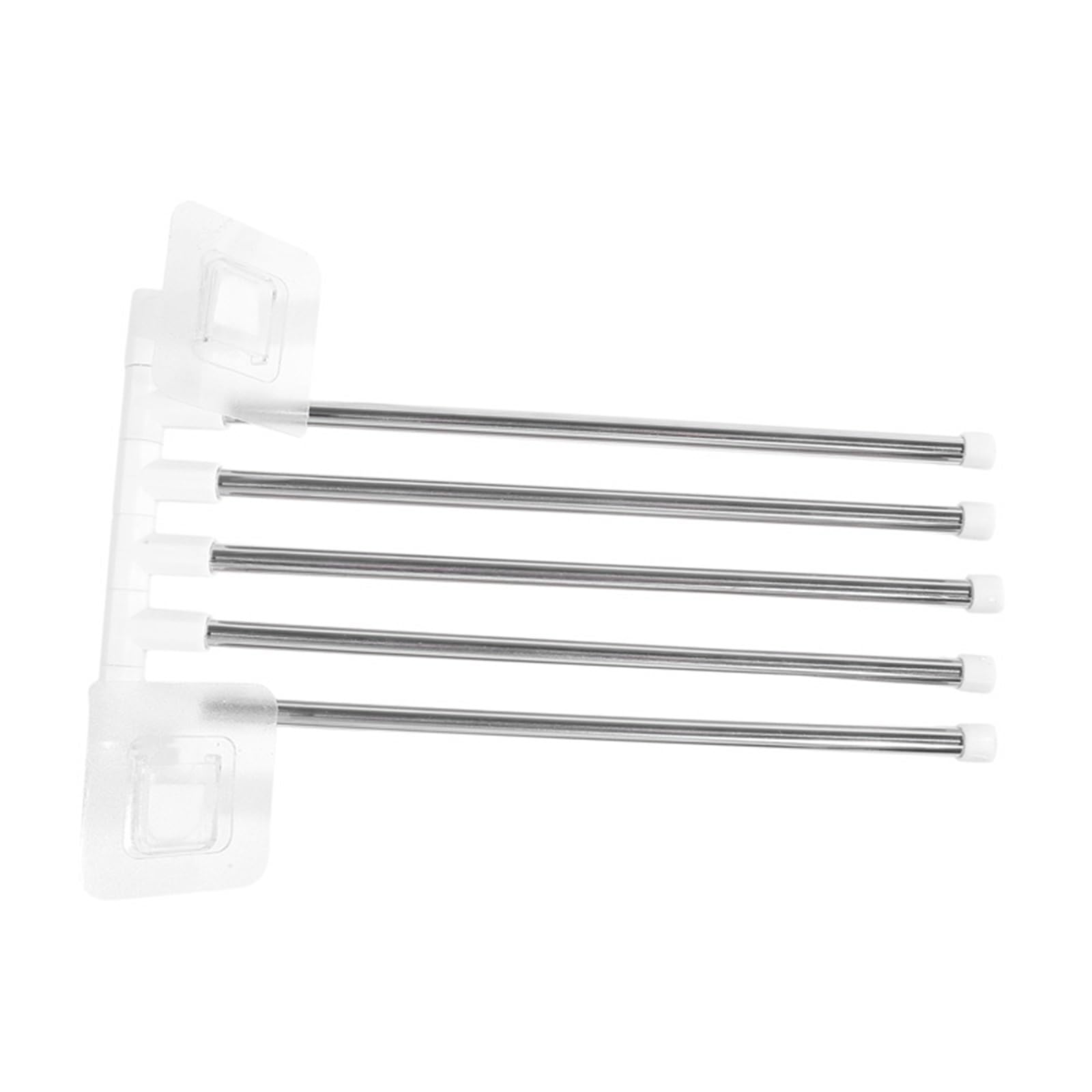 Bathroom towel rail No Punching Bathroom Towel Rack Multi Layer Wall Mounted Hanging Rod for Kitchen Storage Organizer Shelf Bath Accessories(5-layer)