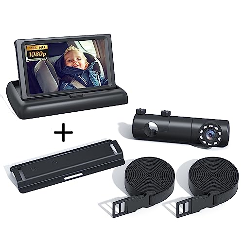 Image of Grownsy Baby Car Camera, HD Display Baby Car Mirror with Camera Adpather Set