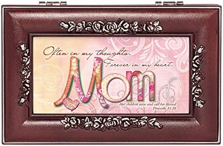 Cottage Garden Mom Always in Thoughts Rosewood Jewelry Music Box Plays You Are My Sunshine