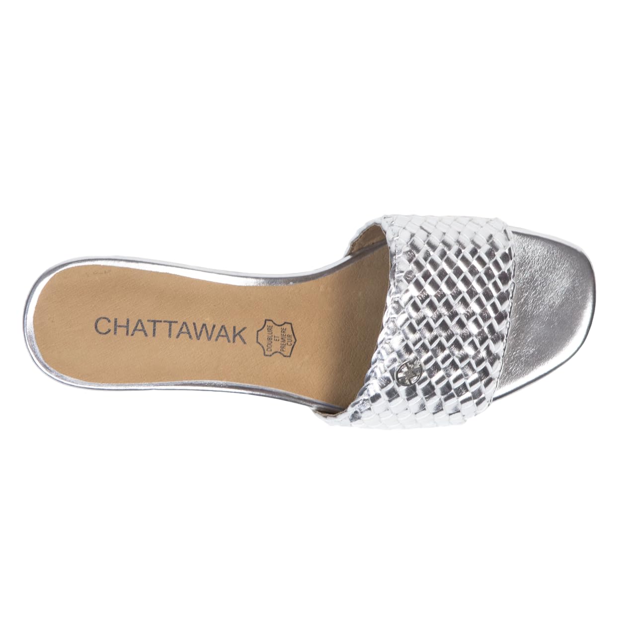 CHATTAWAK 18hjuliaargent39, Sandali con Tacco Donna, Argento, 39 EU