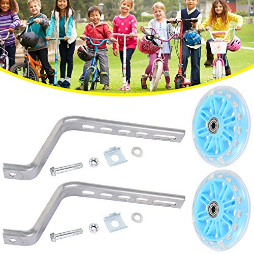 Ruedas de entrenamiento para bicicleta, 1 par, DubMag, color azul, para bicicletas de 12 a 20 pulgadas miniatura 3
