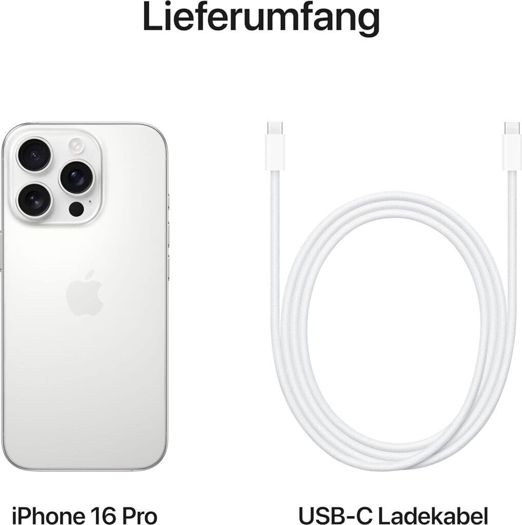 Apple iPhone 16 Pro Max, 256GB, White Titanium (Renewed): Amazon