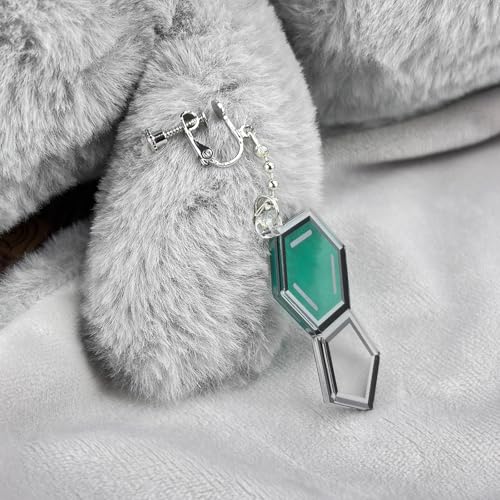 Women Alloy Green Ear Clip Earring Decoration Costume Accessory Prop for Agnes Tachyon Cosplay4