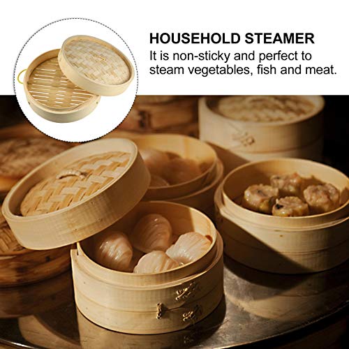HEMOTON 2 peças vaporizadoras de bambu para cozinhar legumes e bolinhos, cesta a vapor ótima para fr