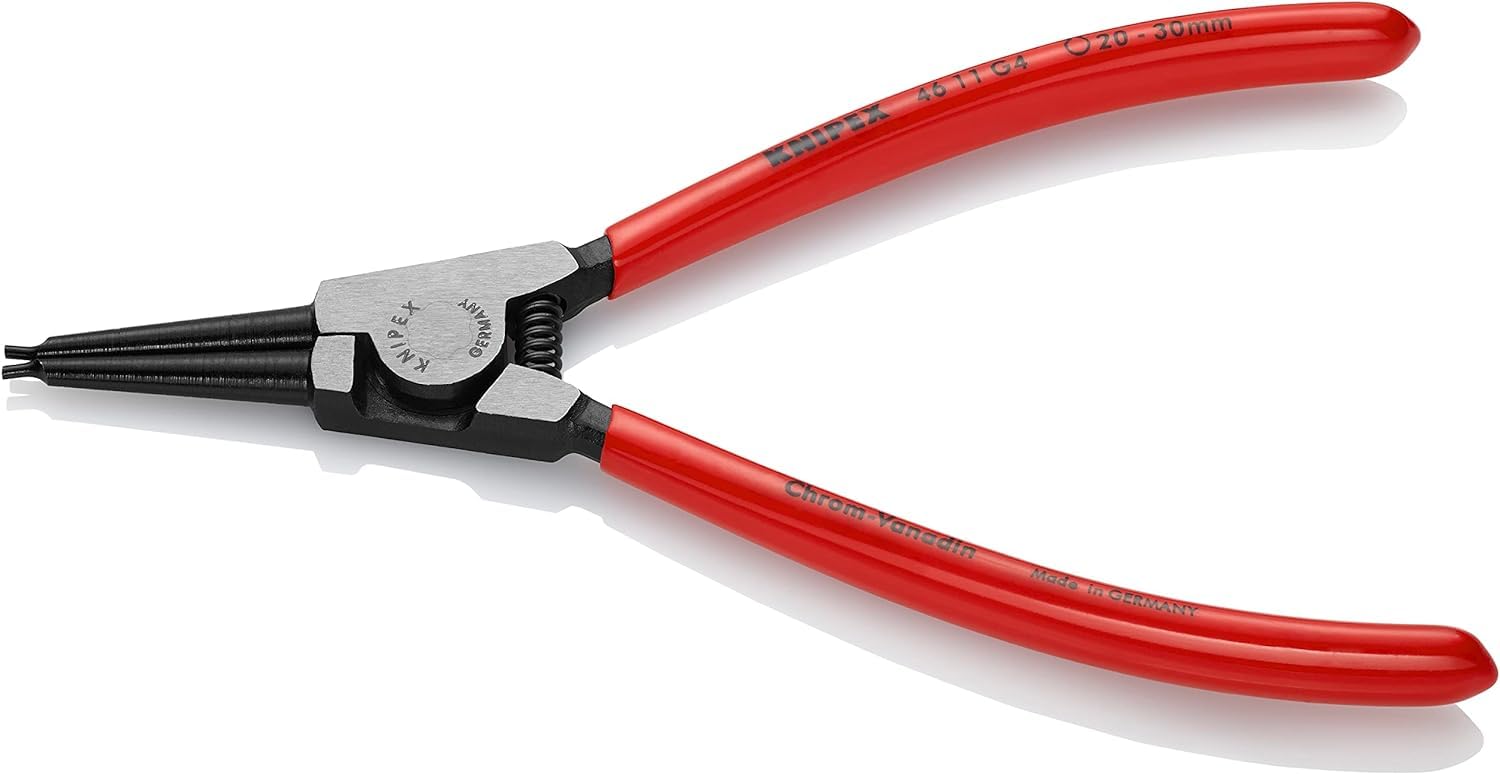 KNIPEX Circlip Pliers for Grip Rings on Shafts with Plastic Coating 180 mm, 46 11 G4, Multi Color, 180 mm / diameter 20-30 mm