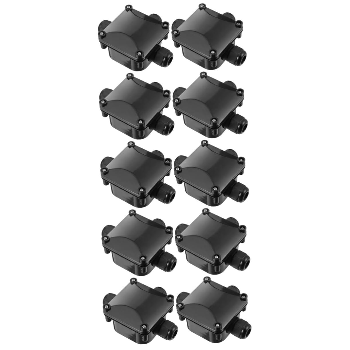 PRETYZOOM 5 Series Caja De Conexiones Impermeable Multi Exterior Accesorio Electrico Protección Unión Conector De Cable A Prueba De Agua Conector Impermeable El Plastico Negro 2 Piezas X 5