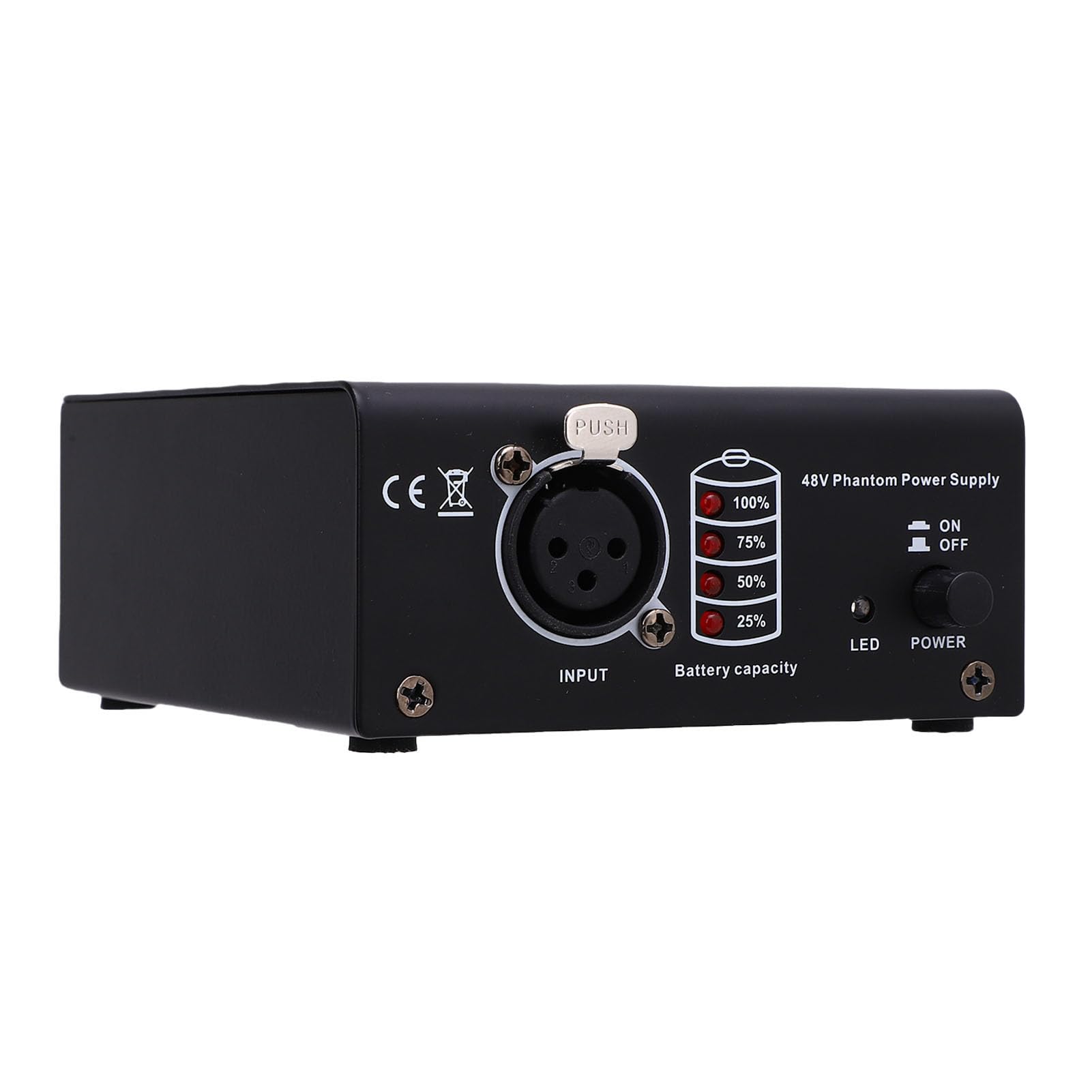 Alimentation Fantôme 48V avec Entrée Sortie XLR pour Micro à