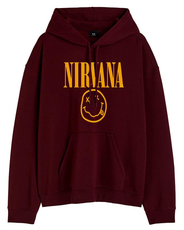 the duffers | Nirvana Hoodie for Men's & Women's Cotton Hooded Hoodies Sweatshirt Unisex-picture-18