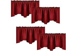 Burgundy Scalloped Elegance for Your Windows: NICETOWN Blackout Thermal Curtains