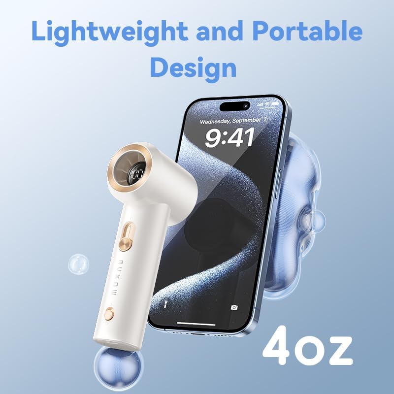 Portable Fan For Travel Mini: Small Pocket Handheld Personal Rechargeable Battery Operated USB High Speed Keeping Cool In Hot Weather Beach Gifts For Women (white) - Image 3