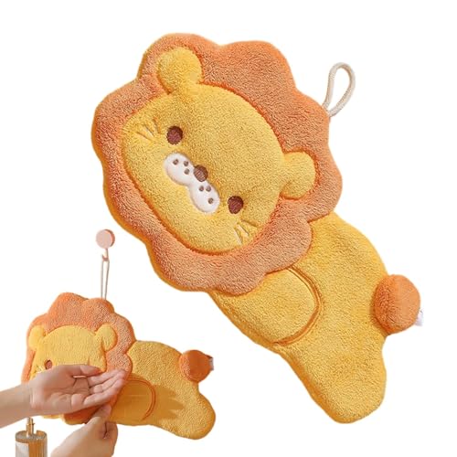 Toallas de Baño - Paños Absorbentes Con Estampado De León | Toallas de Mano con Animales de Dibujos Animados - para Niños, Aseo, Ducha, Preparación de Comidas, Playa, Habitación, Dormitorio y el Hogar