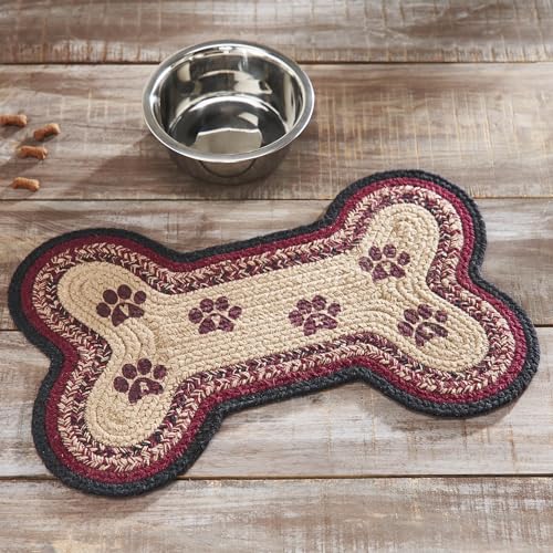 VHC-Brands-Braided-Cotton-Rug-Small-Cotton-Area-Rug-Accent-Rug-Floor-Decor-Connell-Collection-Bone-Shape-115x175-Burgundy VHC Brands Braided Cotton Rug Small Cotton Area Rug Accent Rug Floor Decor Connell Collection Bone Shape 115×175 Burgundy