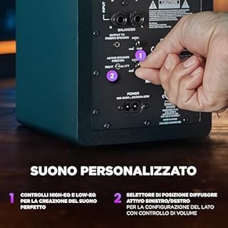 M-AUDIO BX4 - Casse attive Monitor da Studio per PC Amplificate 120 W 4,5" da Scrivania per gaming, produzione musicale, streaming e podcast (coppia)