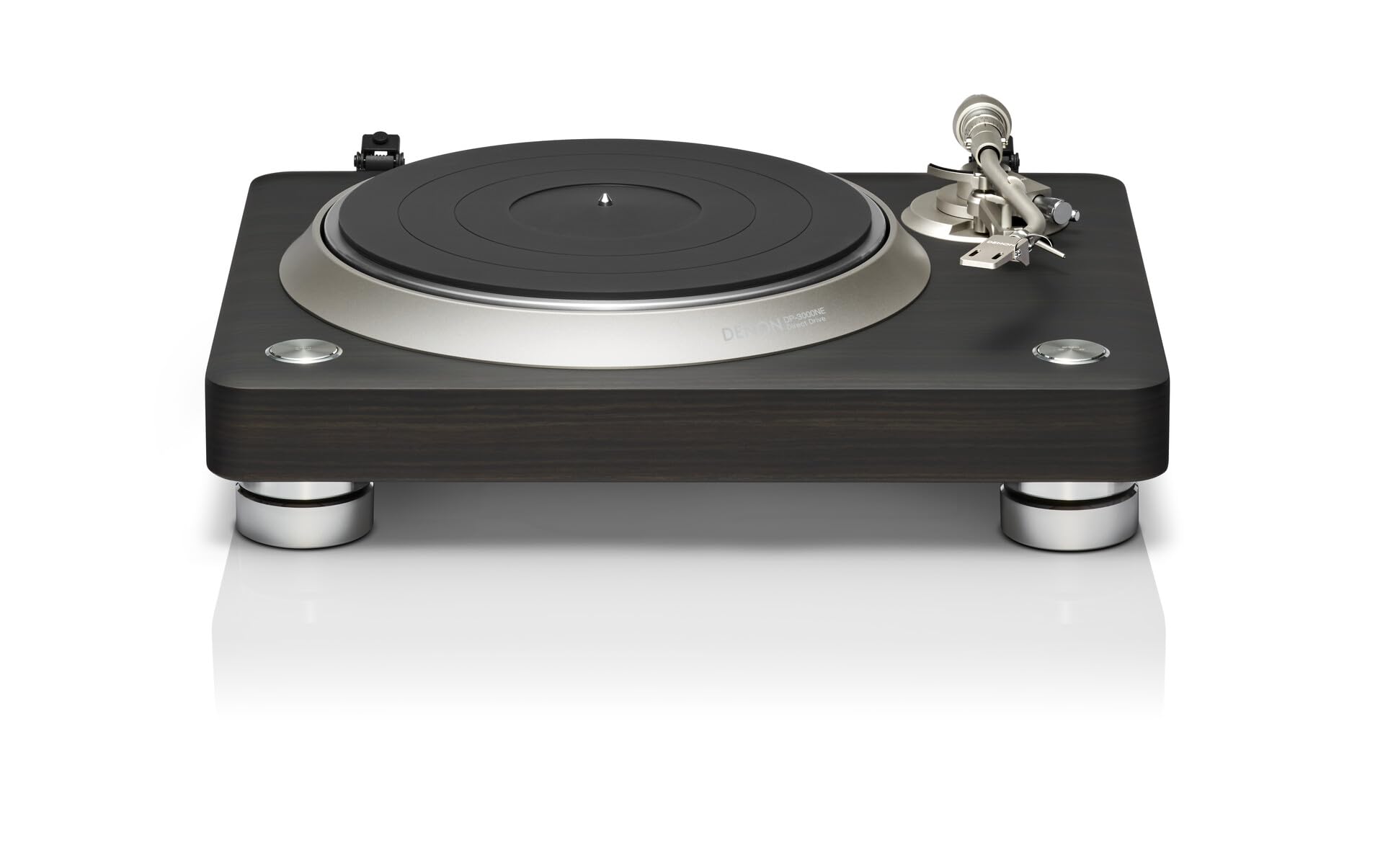 Denon Giradischi DP-3000NE (2023) - Piatto In Alluminio A Trasmissione Diretta 33/45/78 Giri - Con Cartuccia MM E Coperchio Antipolvere - Ebano Scuro Opaco