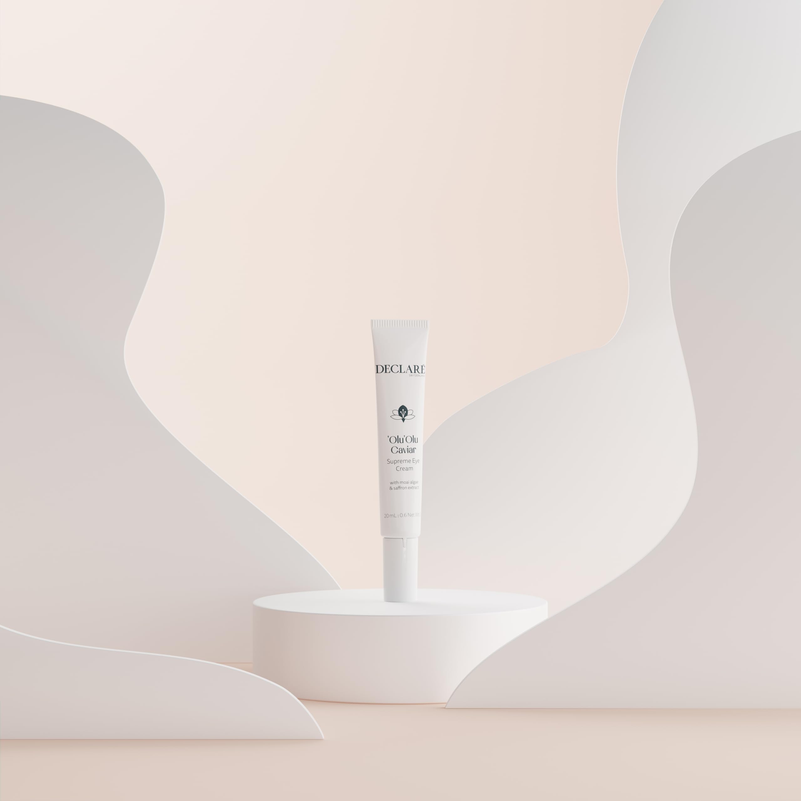 Declaré OluOlu Caviar Supreme Eye Cream 15 ml – Pflegende Augencreme für trockene Haut – Mit Moai Caviar, Safran Extrakt & Hyaluronsäure – Für ein zartes Hautgefühl rund um die Augen