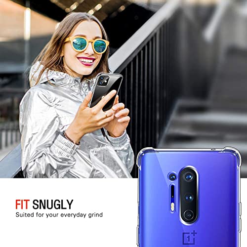 Image of for Back Case Cover Bumper Flexible Silicone Transparent Back Cover for OnePlus 8 Pro - Transparent