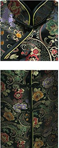 7Fairy Women's Sexy Black Ten Buttons Long Chinese Dress Cheongsam - Image 2