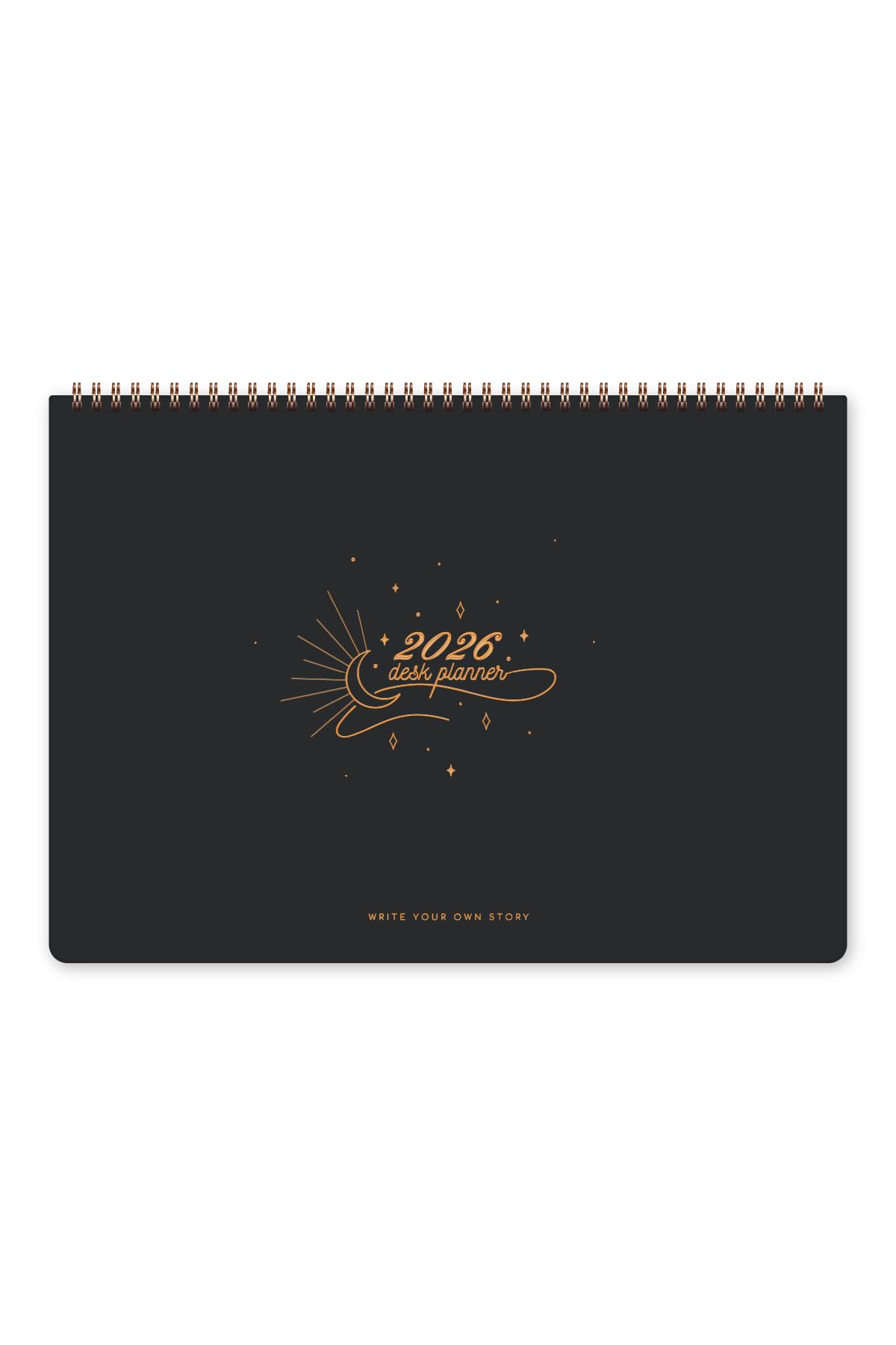 2026 Haftalık Spiralli Masaüstü Planlayıcı 24x34 cm - Desk Planner Siyah