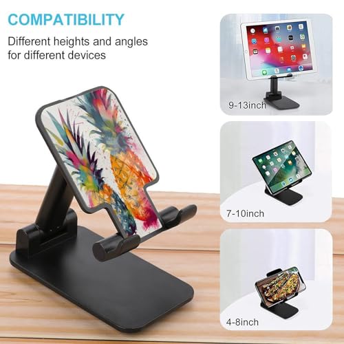 Support téléphone pliable ananas aquarelle réglable et stable - 3