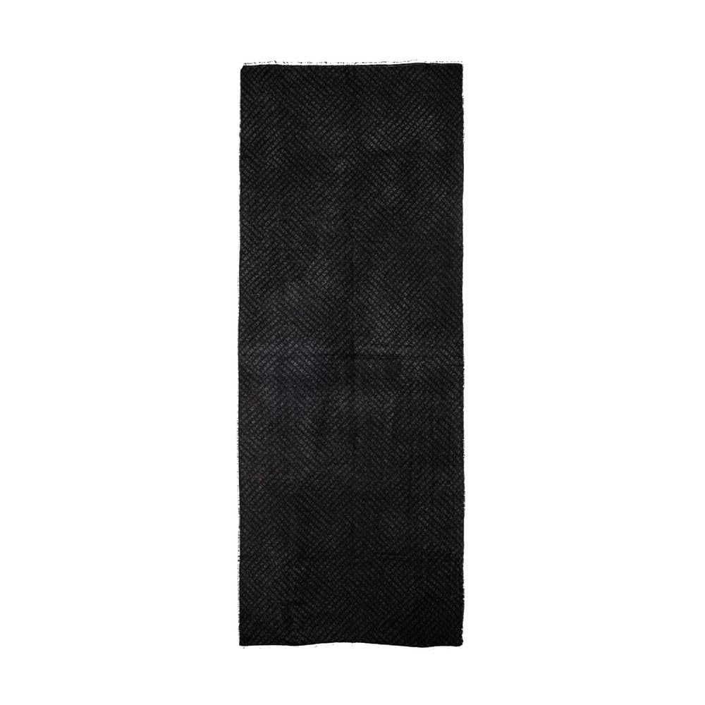 Armani Exchange Pashmina nera per uomo e donna caratterizzata da una trama jacquard con logo UNI