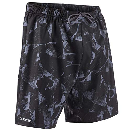 Olaian 100 Standard Surfing Boardshorts - Funkyleaf Red (S