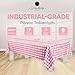 Grandipity 12 Pack Premium Disposable Plastic Tablecloth 54 Inch. x 108 Inch. Decorative Rectangle Table Cover - Pink Checkered Gingham