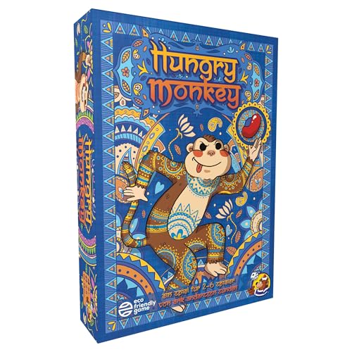 HeidelBär Games Hungry Monkey - Unterhaltsames Kartenspiel mit tierischen Illustrationen - Lustiges Familienspiel für alle Altersgruppen - Deutsch - 2-6 Spieler - Ab 8 Jahren