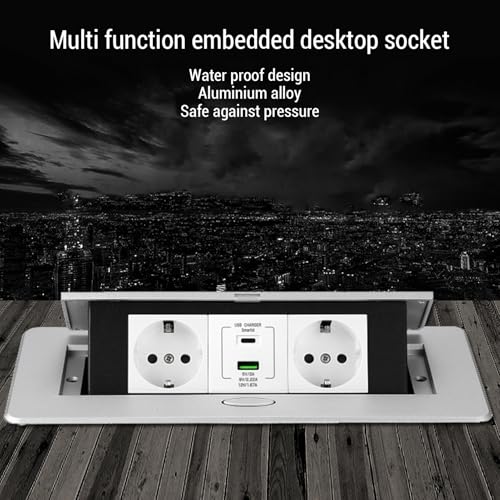 Prise pour hub d'alimentation étanche avec 2 ports USB