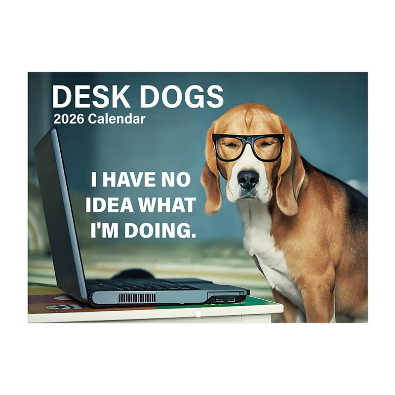 Sctnny Hunde kalender 2026, Bürohund Wandkalender 2026 Hundekalender 2026, Desk Dogs 2026,12 Monat Lustiger Haustier Kalender, Lustiger 2026 Hündchen Wandkalender für Büro, Familien, Hotels