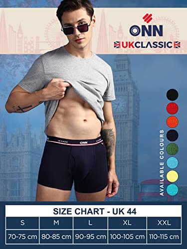 Image of ONN UK Classic Men's Combed Cotton Long Trunk with Feather Touch Ultra Soft Waistband (Pack of 1)