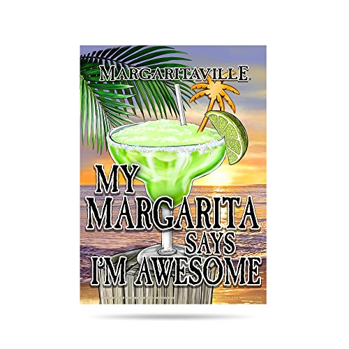 Drapeau de jardin Margaritaville avec finitions soignées double face