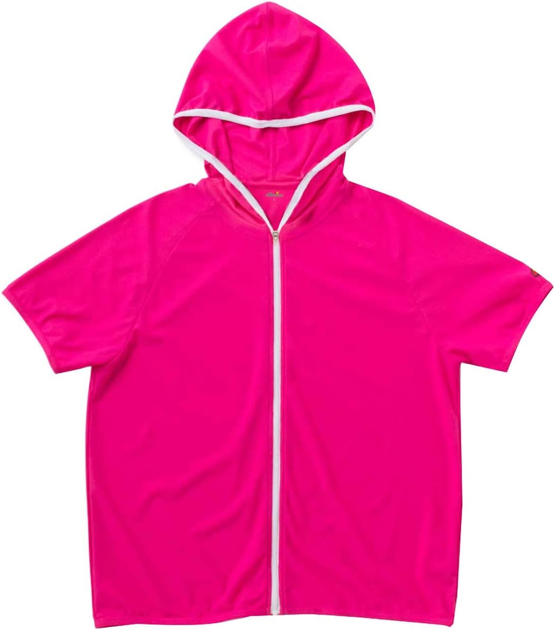 [エレッセ] ウィメンズ S/S レイヤードフーディー EW09123 RZ ラズベリーローズ XL