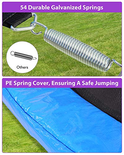 image for MaxKare 10 FT Trampoline with Enclosure-Outdoor Trampoline with Spring