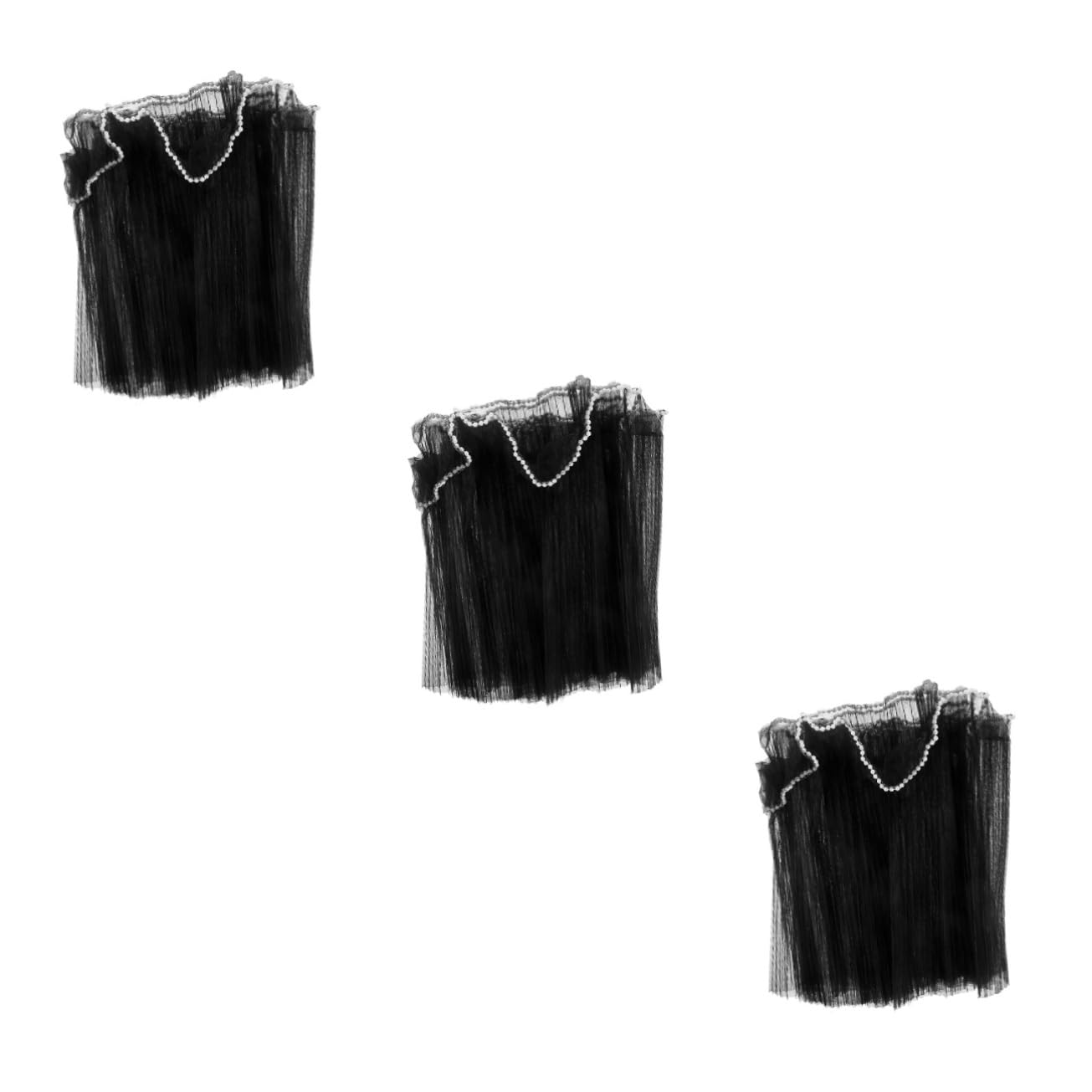 Artibetter 3 Sätze Perlenkantennetz Hochzeitsdeko Blumenkäfig Für Kunstblumen Mullbinden Lieferungen Von Blumenarrangements Verpackung Mullwickel Gittergewebe Schwarz 2 Rollen * 3