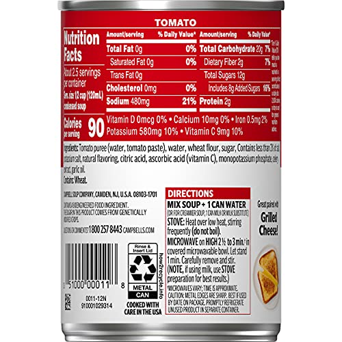 Image of Campbell's Condensed Tomato Soup, 10.75 Ounce Can (Pack of 5)