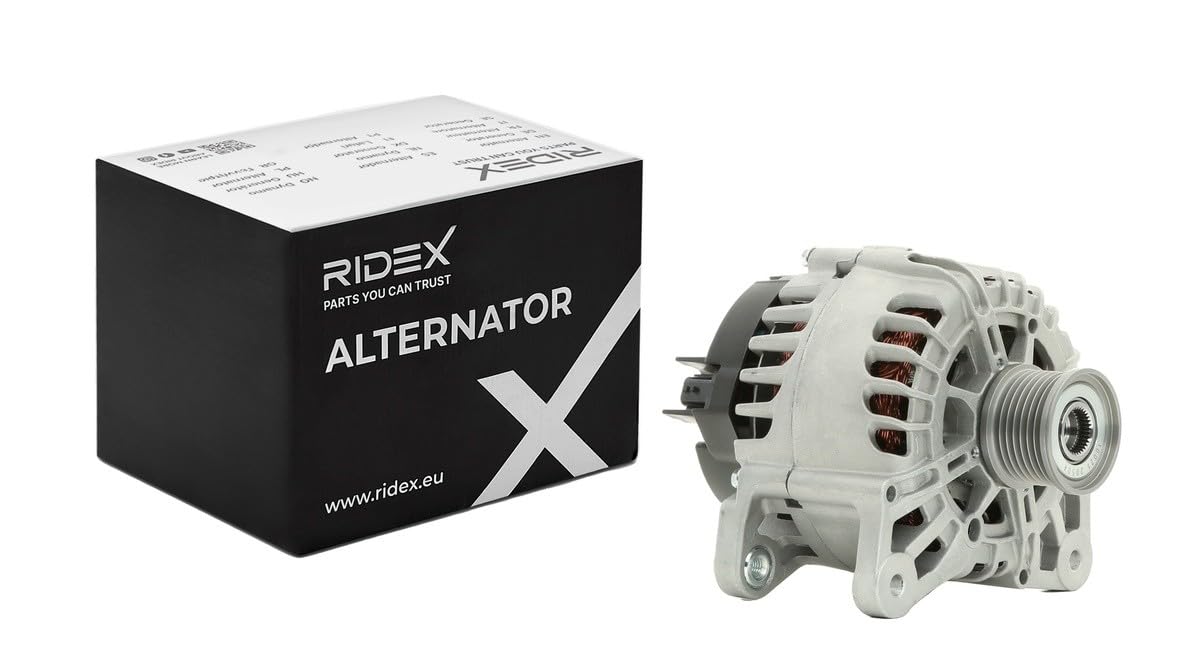 RIDEX Alternateur 14V, 150A, 95521083 231007033R 231008125R Compatible avec RENAULT Clio 4 3/5 portes BH Megane 3 3/5 portes BZ0/1 Scénic 3 JZ0/1 Kangoo 2 Express FW, FW0/1 Master 3 Van FV