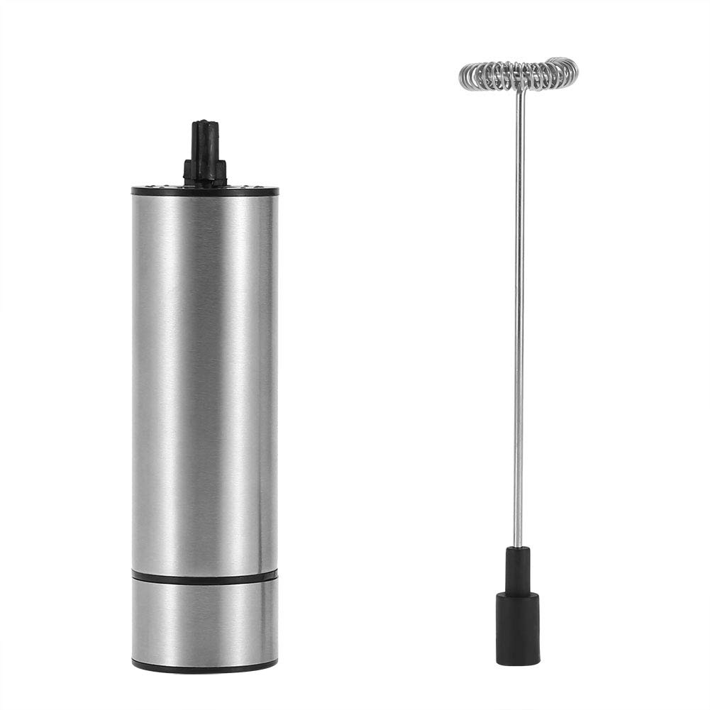 Stainless Steel Milk Frother, Drink Mixer, Electric Handheld for Coffee Latte