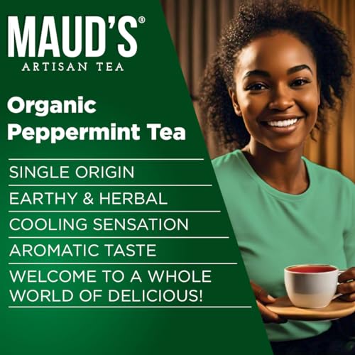 Image of Maud's Organic Peppermint Tea Pods, 24ct
