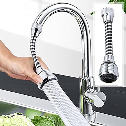 Hesrisy Faucet Sprayer Attachment,Stainless Rotatable Sprayer Head Home Sink Kitchen Accessories Water Saving Tap Faucet Nozzle,360° Flexible Faucet Head,Replacement Splash Proof Faucet, 6.1 Inch Cover