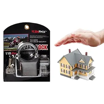 Loud Siren Alarm Lock Anti Theft Security Door System Padlock 110dB 10mm Hardened Steel Safety Purpose