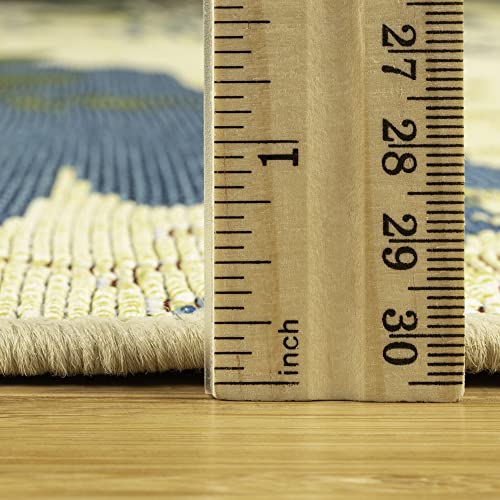 Gertmenian Premium Printed Indoor Outdoor Rugs by Reyn Spooner - 8x10 Ft Large, Soft, Durable, & Washable Tropical Rugs for Deck, Patio or Living Room - Pacific Paradise, Multi