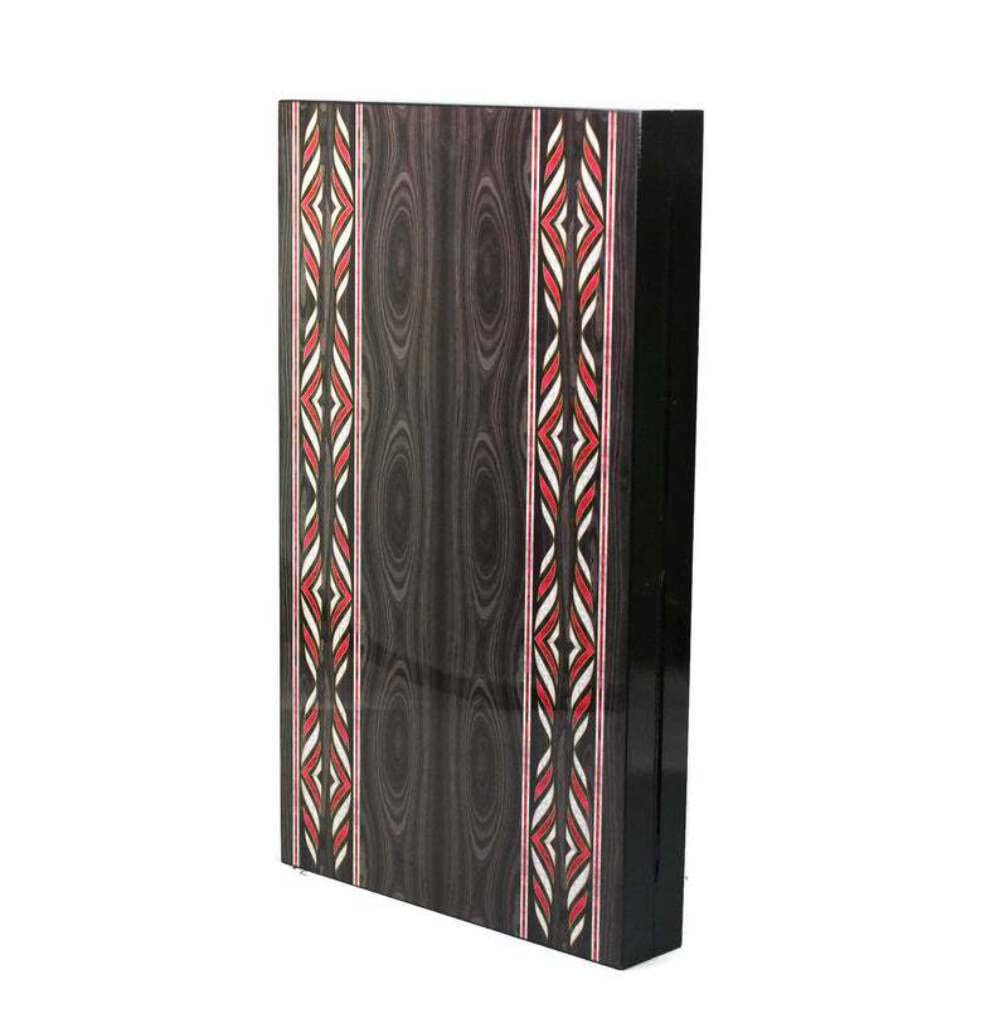 Juego de Backgammon de Madera Diseño Negro de Moda- 20 Pulgadas