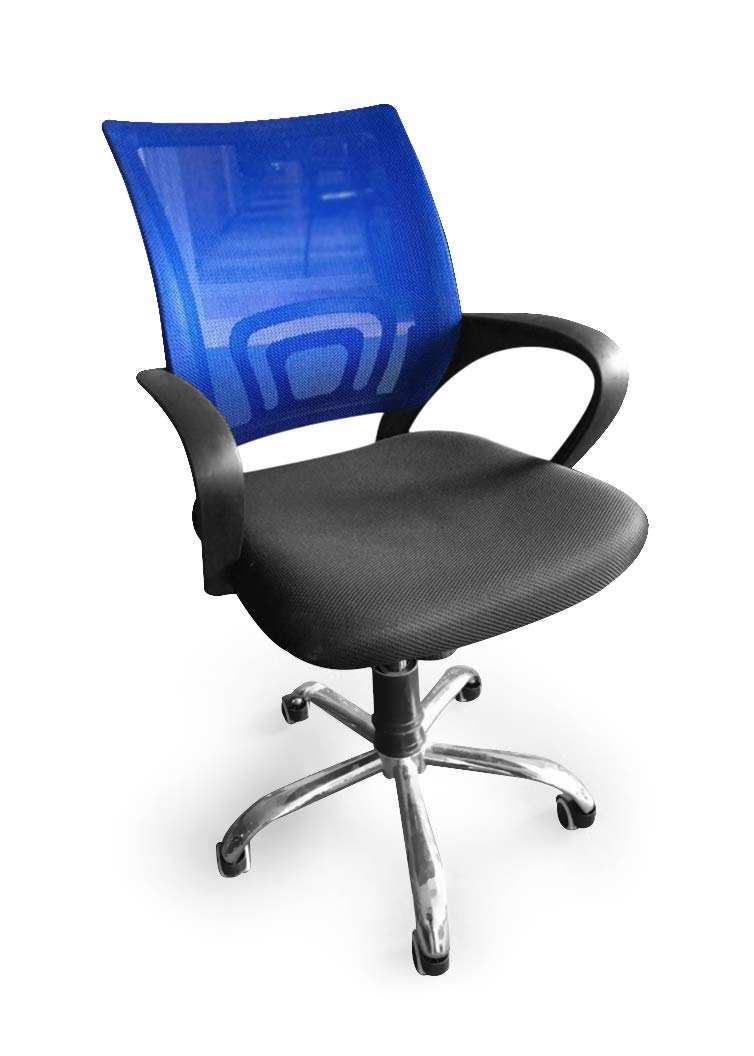 Danube Home Acqua Office Chair I Mid Back Ergonomic Gaming Chair I Modern Home Desk Computer Chair I 360° Swivel Mesh I Adjustable Lumbar Executive Chair with Armrest 57x56x93-105 cm (Blue)