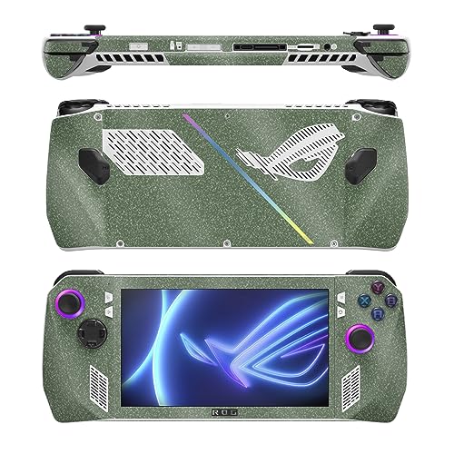 Image of MightySkins Glossy Glitter Skin Compatible with Asus ROG Ally - Solid Olive | Protective, Durable High-Gloss Glitter Finish | Easy to Apply
