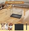 The Fellie 30-Inch Dog Crates Medium Size, Foldable Metal Dog Cage with 2 Doors, Metal Training Crate with Chew-Resistant Tray for Puppy, Portable Dog Travel Crate
