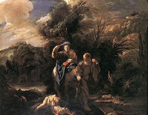 Peinture Domenico Feti Fuite en Egypte toile moderne décoration 60x90