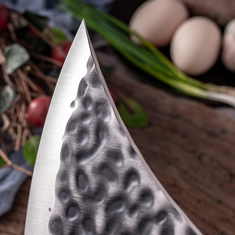 Meat Cleaver,Cleaver Knife 8inch Longquan Stainless Steel Forging Chopper Knife Household Kitchen Sharp Chicken Duck Meat Vegetable Cutter Slaughter Fish Knife (Color : Without sheath)