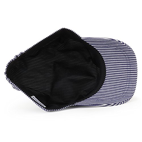 Armycrew Denim Blue Stripe Train Engineer Conductor Cap Fits Infant to Adult 3XL4