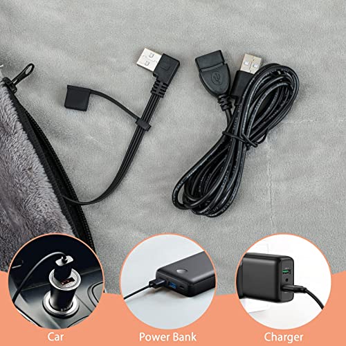 Usb Heated Car Blanket,Machine Washable Super Cozy Soft Heated Blanket With 3 Heating Levels & Timing Function #TOP3